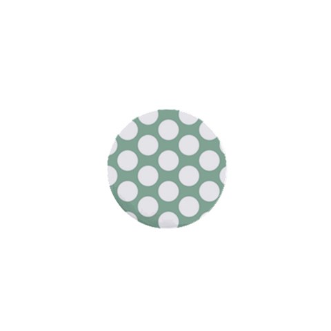 Jade Green Polkadot 1  Mini Button Magnet from ArtsNow.com Front