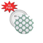 Jade Green Polkadot 1.75  Button (10 pack)