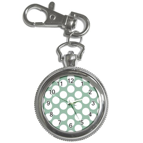 Jade Green Polkadot Key Chain Watch from ArtsNow.com Front