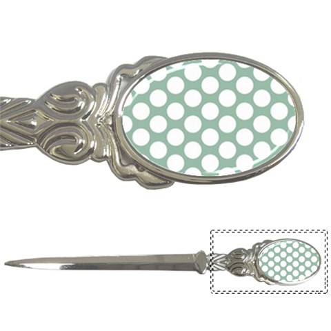 Jade Green Polkadot Letter Opener from ArtsNow.com Front