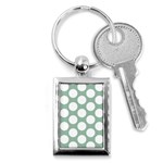 Jade Green Polkadot Key Chain (Rectangle)