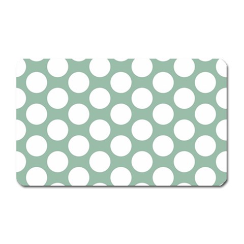 Jade Green Polkadot Magnet (Rectangular) from ArtsNow.com Front