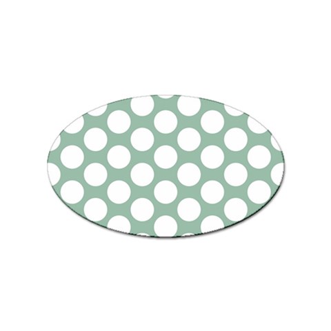 Jade Green Polkadot Sticker 10 Pack (Oval) from ArtsNow.com Front