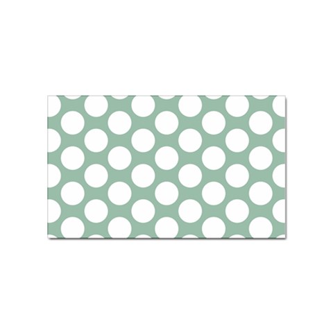 Jade Green Polkadot Sticker 100 Pack (Rectangle) from ArtsNow.com Front