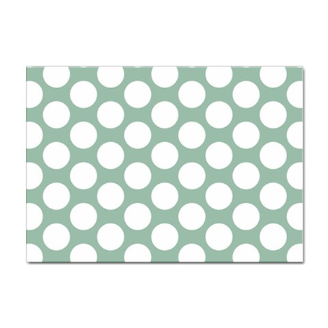 Jade Green Polkadot A4 Sticker 10 Pack from ArtsNow.com Front