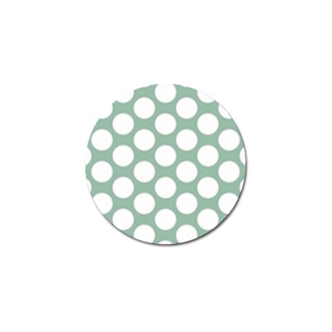 Jade Green Polkadot Golf Ball Marker from ArtsNow.com Front