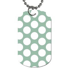 Jade Green Polkadot Dog Tag (Two Front