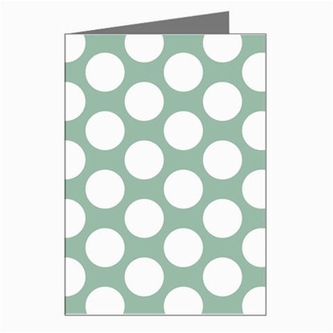 Jade Green Polkadot Greeting Card from ArtsNow.com Left