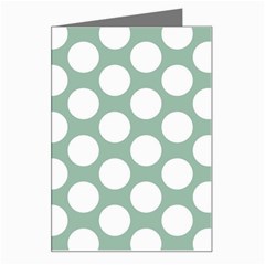 Jade Green Polkadot Greeting Card from ArtsNow.com Left