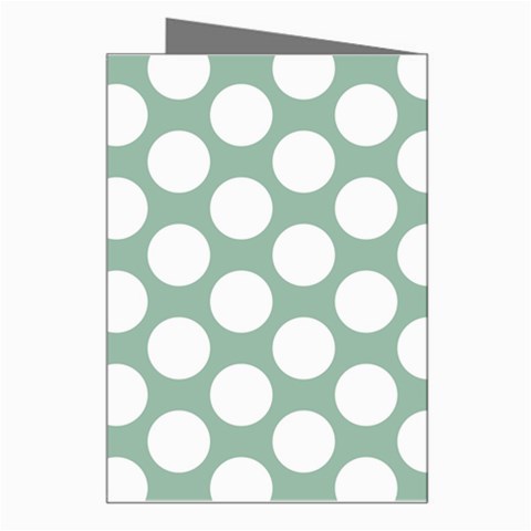 Jade Green Polkadot Greeting Card from ArtsNow.com Right