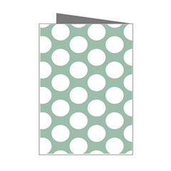 Jade Green Polkadot Mini Greeting Card from ArtsNow.com Right