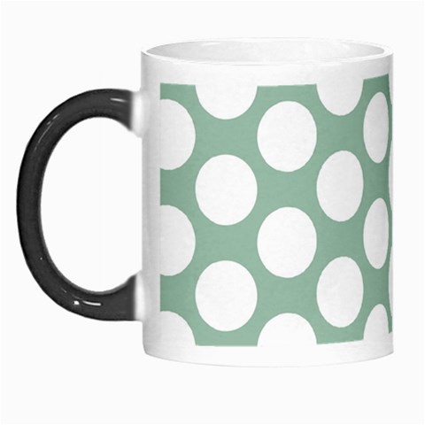 Jade Green Polkadot Morph Mug from ArtsNow.com Left