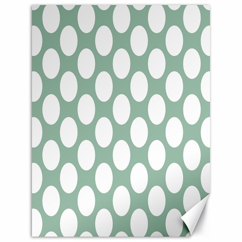 Jade Green Polkadot Canvas 12  x 16  (Unframed) from ArtsNow.com 11.86 x15.41  Canvas - 1