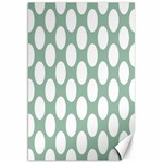 Jade Green Polkadot Canvas 20  x 30  (Unframed)