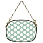 Jade Green Polkadot Chain Purse (One Side)