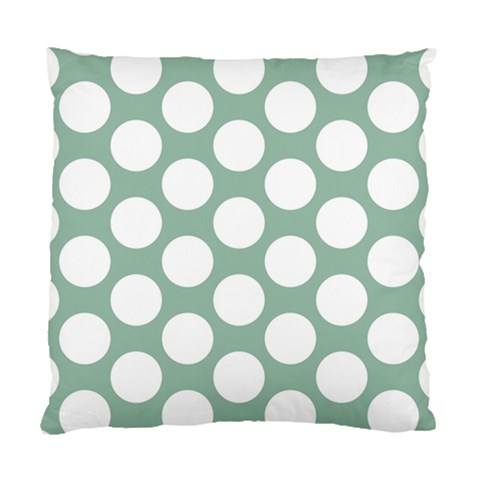 Jade Green Polkadot Cushion Case (Single Sided)  from ArtsNow.com Front