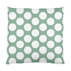 Jade Green Polkadot Cushion Case (Two Sided)  from ArtsNow.com Front