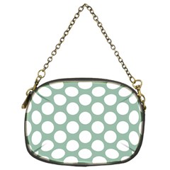 Jade Green Polkadot Chain Purse (Two Sided)  from ArtsNow.com Front