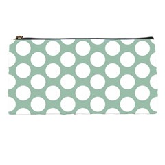 Jade Green Polkadot Pencil Case from ArtsNow.com Front