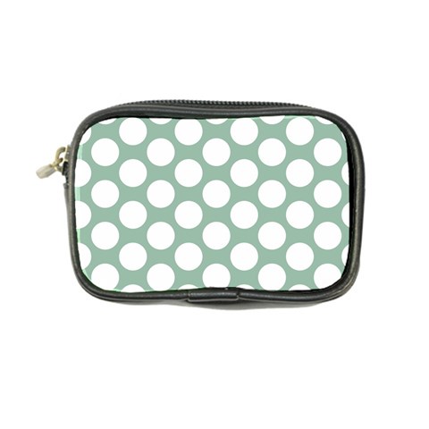 Jade Green Polkadot Coin Purse from ArtsNow.com Front