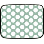 Jade Green Polkadot Mini Fleece Blanket (Two Sided)