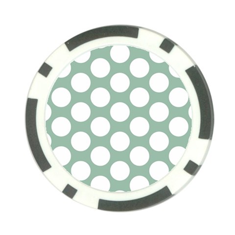 Jade Green Polkadot Poker Chip (10 Pack) from ArtsNow.com Front