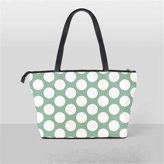 Jade Green Polkadot Large Shoulder Bag from ArtsNow.com Back