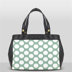 Jade Green Polkadot Oversize Office Handbag (Two Sides) from ArtsNow.com Back