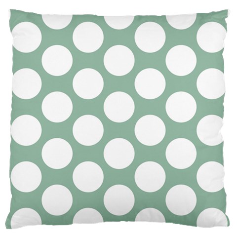 Jade Green Polkadot Large Cushion Case (Two Sided)  from ArtsNow.com Back