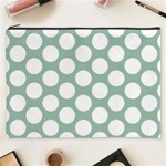 Jade Green Polkadot Cosmetic Bag (XXXL)