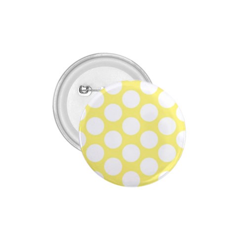 Yellow Polkadot 1.75  Button from ArtsNow.com Front