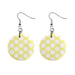 Yellow Polkadot Mini Button Earrings