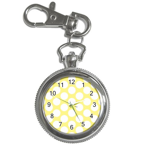 Yellow Polkadot Key Chain Watch from ArtsNow.com Front