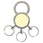 Yellow Polkadot 3-Ring Key Chain