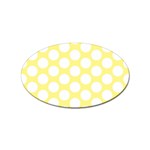 Yellow Polkadot Sticker (Oval)