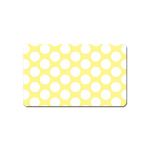 Yellow Polkadot Magnet (Name Card) from ArtsNow.com Front