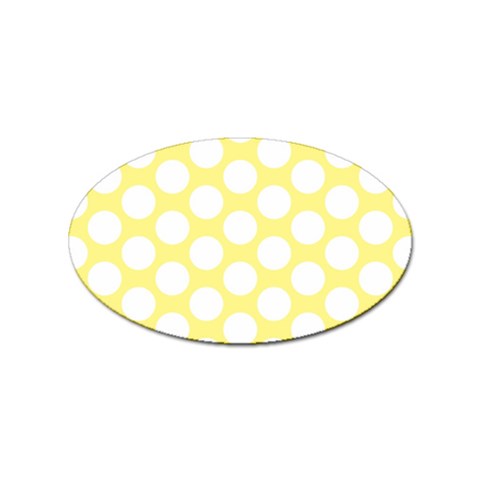 Yellow Polkadot Sticker 10 Pack (Oval) from ArtsNow.com Front