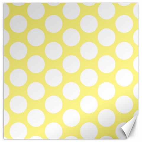 Yellow Polkadot Canvas 16  x 16  (Unframed) from ArtsNow.com 15.2 x15.41  Canvas - 1