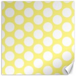 Yellow Polkadot Canvas 16  x 16  (Unframed)