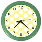 Yellow Polkadot Wall Clock (Color)