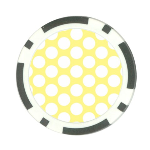 Yellow Polkadot Poker Chip (10 Pack) from ArtsNow.com Front