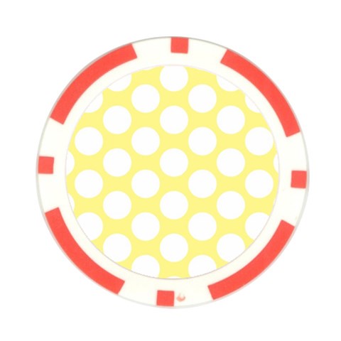 Yellow Polkadot Poker Chip (10 Pack) from ArtsNow.com Front