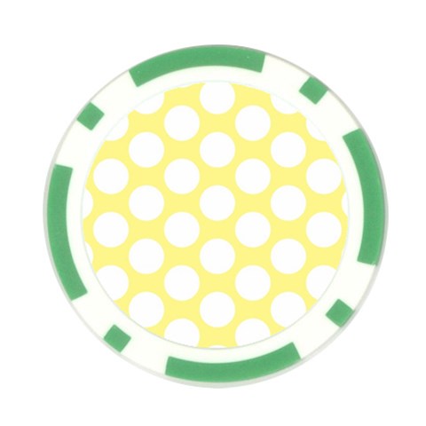 Yellow Polkadot Poker Chip (10 Pack) from ArtsNow.com Front