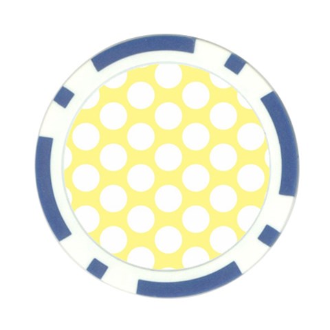 Yellow Polkadot Poker Chip (10 Pack) from ArtsNow.com Front