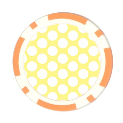 Yellow Polkadot Poker Chip (10 Pack) from ArtsNow.com Front