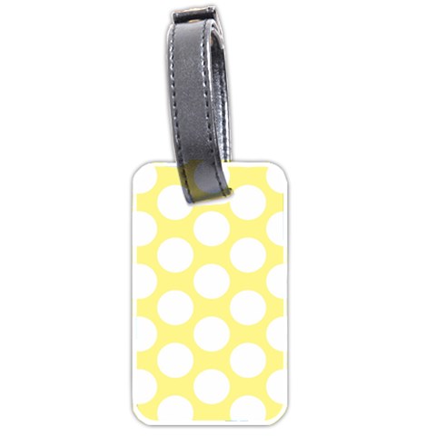 Yellow Polkadot Luggage Tag (Two Sides) from ArtsNow.com Front