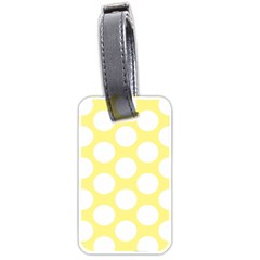 Yellow Polkadot Luggage Tag (Two Sides) from ArtsNow.com Front