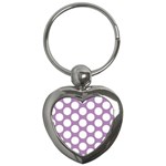 Lilac Polkadot Key Chain (Heart)