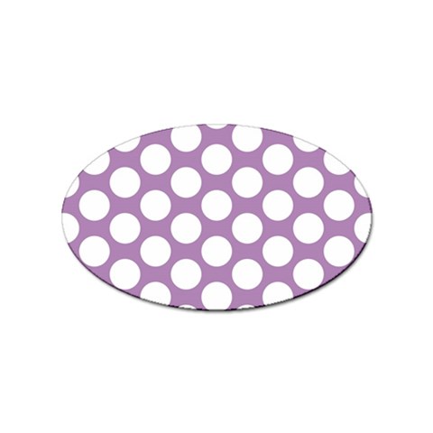 Lilac Polkadot Sticker (Oval) from ArtsNow.com Front