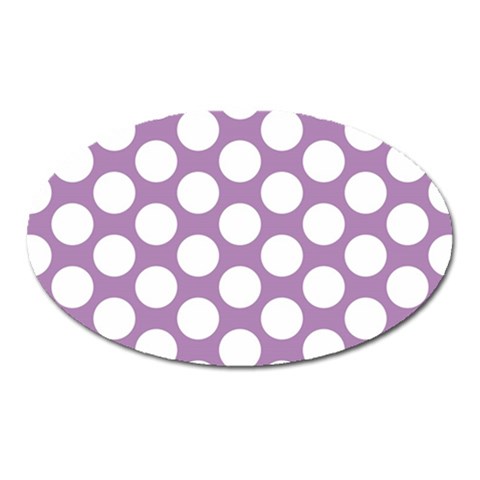 Lilac Polkadot Magnet (Oval) from ArtsNow.com Front